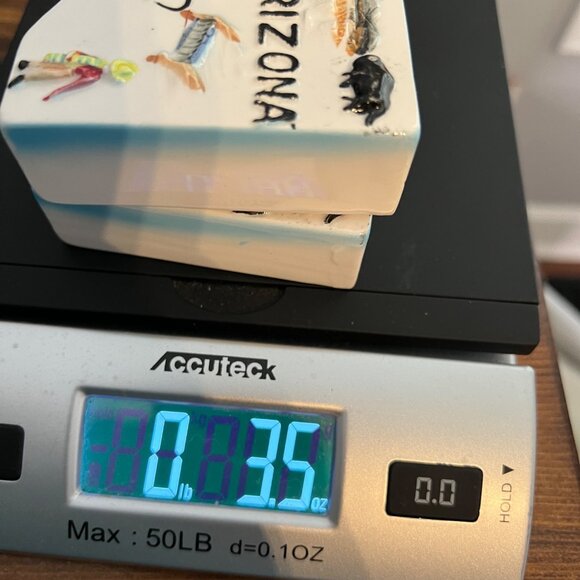 Vintage Arizona State Shaped Ceramic Salt & Pepper Shakers Made In Japan - Picture 11 of 11